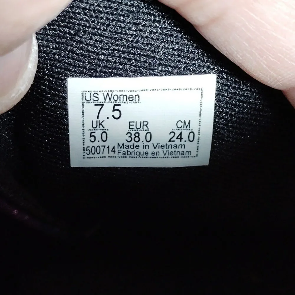 VANS Galaxy Shoes Size 7.5 Sneakers Lace Up Purple Blue Universe - Picture 8 of 9